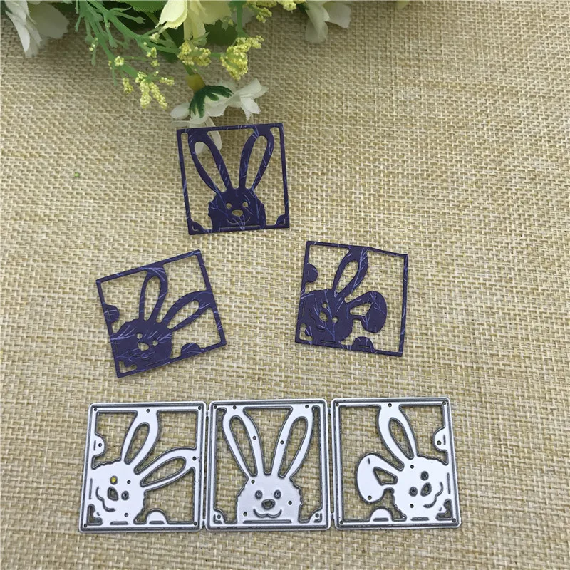 

Rabbit frame Metal Cutting Dies Stencils For Card Making Decorative Embossing Suit Paper Cards Stamp DIY