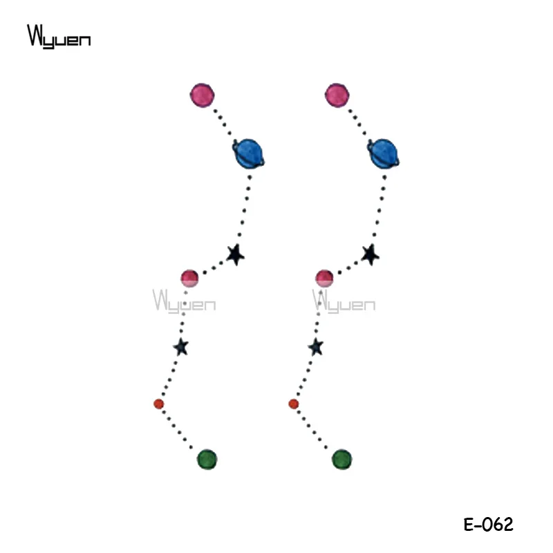 

Wyuen Original Constellation Fake Tattoo Star Temporary Tatoo Stickers New Design Kid Body Art Creative Arrow Tattoos E-062