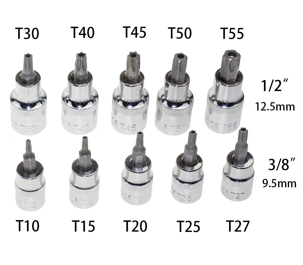 29 шт. 1/4 3/8 1/2 Torx звезда набор торцевых Бит Инструмент Женский Мужской Torx E& T Комплект гнезд чехол механика Enginner гаечный ключ инструменты для ремонта автомобиля