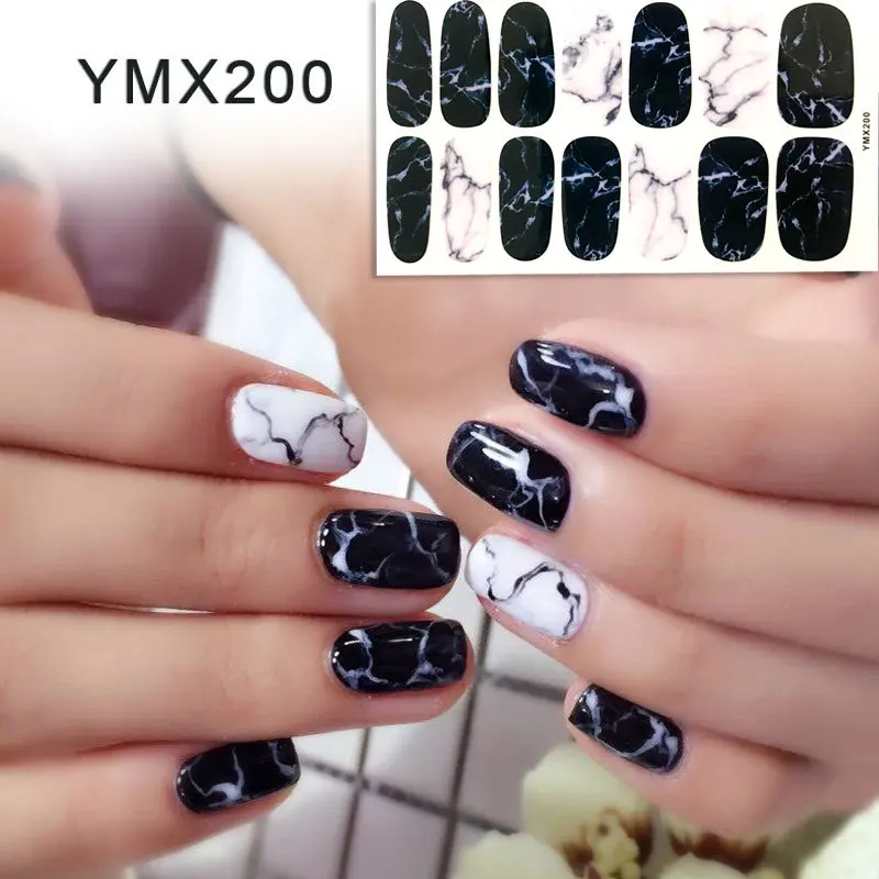 Леди KINDOM DIY наклейки для ногтей аппликация мраморный узор полоски лака для ногтей водонепроницаемый дизайн ногтей экологическая Фольга для ногтей Наклейка