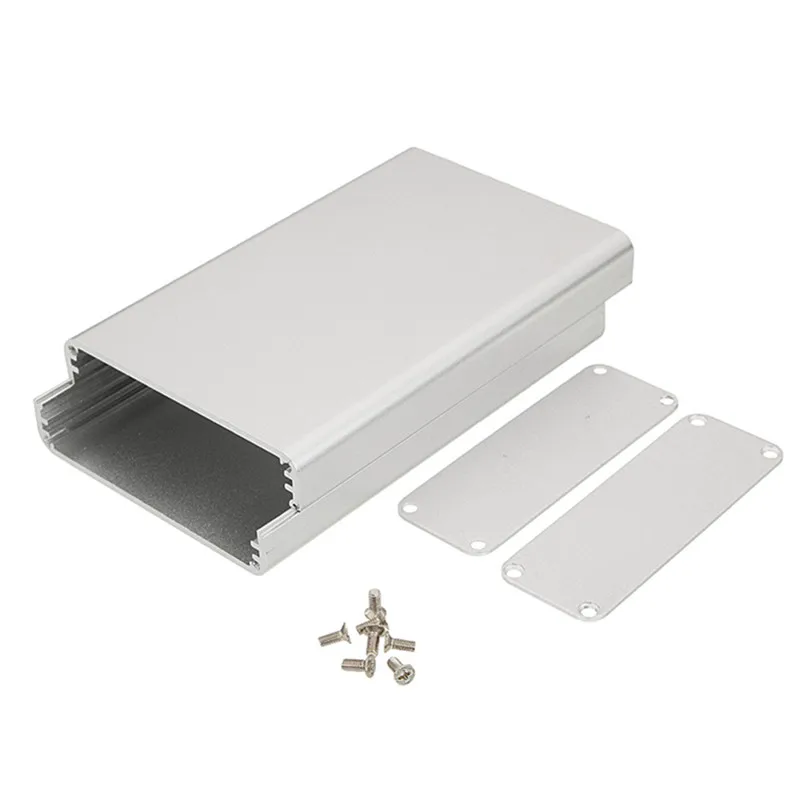 

SWILET 1 PC Sliver Aluminum Box Enclosure Case Electronic DIY Instrument Box PCB Enclosure 110*71*26mm Screws Included