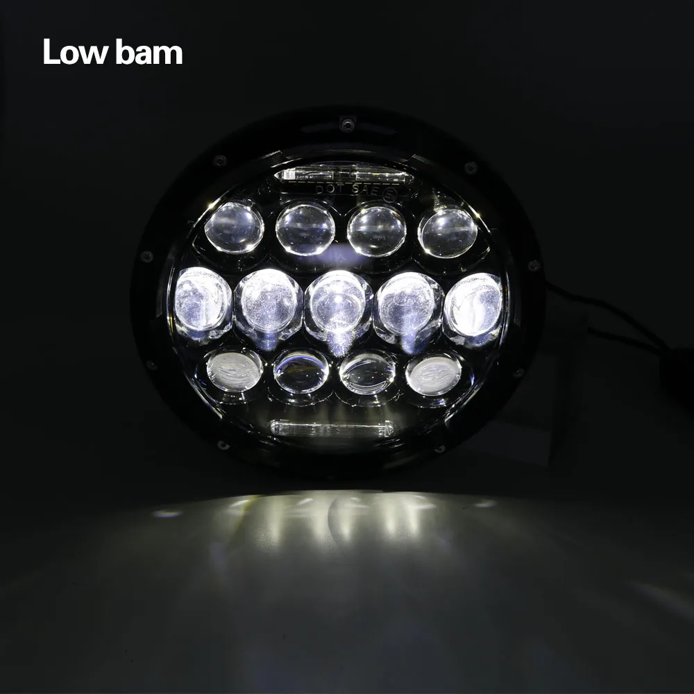7 inch LED Headlight DRL Angle Eyes Led Headlamp 12v 24v 7 LED Headlight For Jeep Wrangler TJ JK LJ unlimited For Nissan Patrol (16)