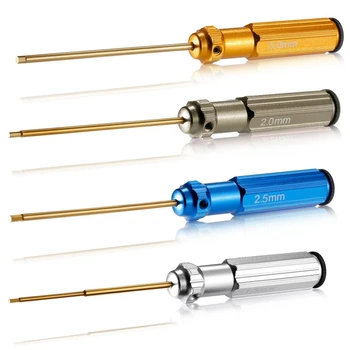 

4 Set Of Hexagonal Screwdrivers Made Of Titanium Nitride With Coloured Handles Compatible With 1.5, 2, 2.5 3Mm Screws.