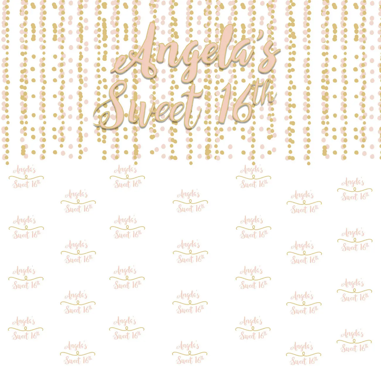 

custom Sweet 16 Birthday Dreams Sequins backgrounds High quality Computer print party backdrop