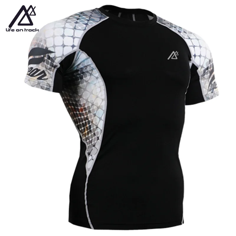 

2016 New Men Sports T-Shirt Compression Base Layer Running Fitness Tights Skin-tight Sportswear Workout Gym Tshirt Jerseys
