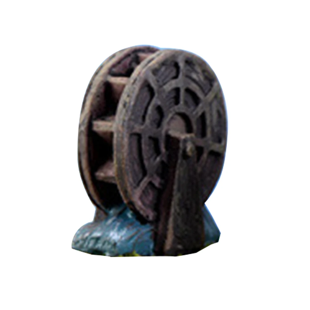 

2.5cm Micro Landscaping Miniature Waterwheel Ornament Garden Decor Mini Vintage Resin Fairy Craft DIY Gift Decoration Home