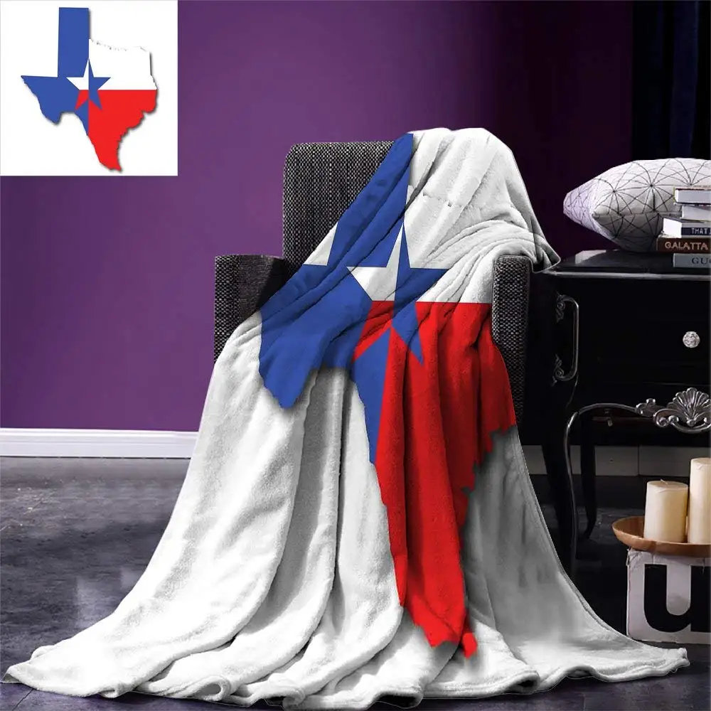 Texas Star Throw Outline of the Texas Map American Southwest Austin