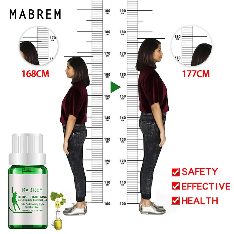 

2PCS New Famous Brand Height Increasing Oil Medicine Body Grow Taller Essential Oil Foot Health Care Products Promot Bone Growth