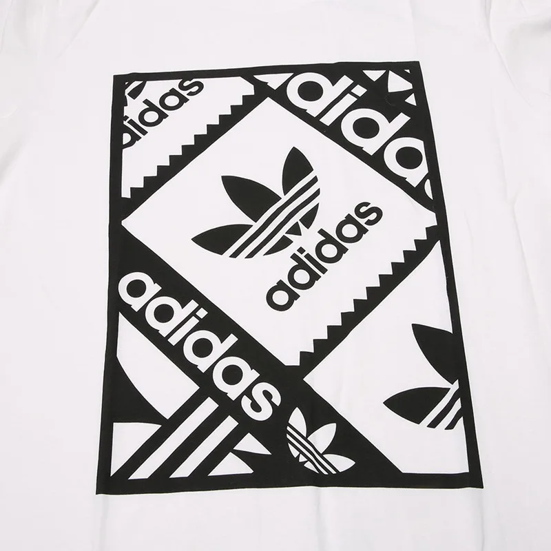 Оригинальный Новое поступление 2018 Adidas Originals Футболка с принтом мужские футболки с коротким рукавом спортивная одежда