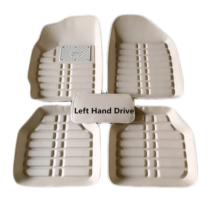 Right/left hand drive Universal car floor mats for SEAT LEON Ibiza Arona Ateca Cordoba Toledo Marbella Terra RONDA car-styling - Название цвета: beige left