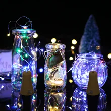 Cater Rust uit driehoek Solar Light String Lichten Wijn Fles Verlichting Met Kurk Starry Fairy  Licht Koperdraad String Flessenstop - AliExpress