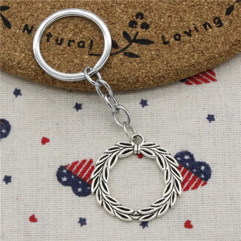 New Fashion olive branch laurel wreath 34mm Pendant KeyChain,DIY
