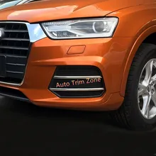 Для Audi Q3- наружный АБС хромированный передний бампер Нижняя решетка молдинги