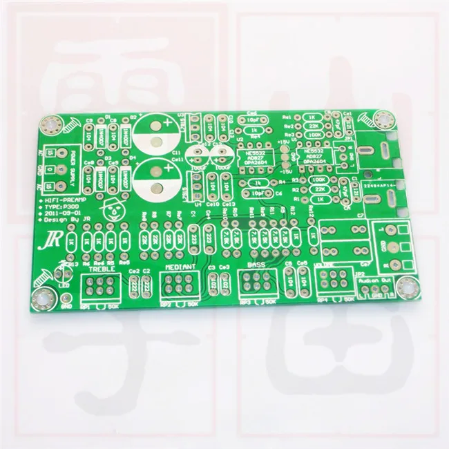 2.0 channel preamp PCB board NE5532 bass tone tuning plate dual audio