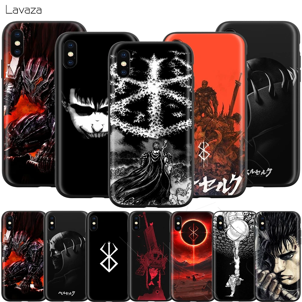 

Lavaza Berserk Guts Anime Case for iPhone 11 Pro XS Max XR X 8 7 6 6S Plus 5 5s se