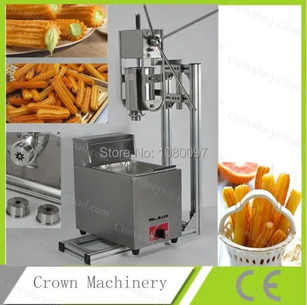 

3L Stainless steel Churros machine with 6L LPG gas fryer