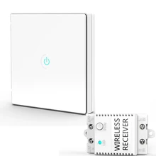 Mountainone 12 V Дистанционное Беспроводной дистанционный сенсорный выключатель Управление выключатель света, Беспроводной приемник переключателя Панель 100V-240VAC 50/60 HZ