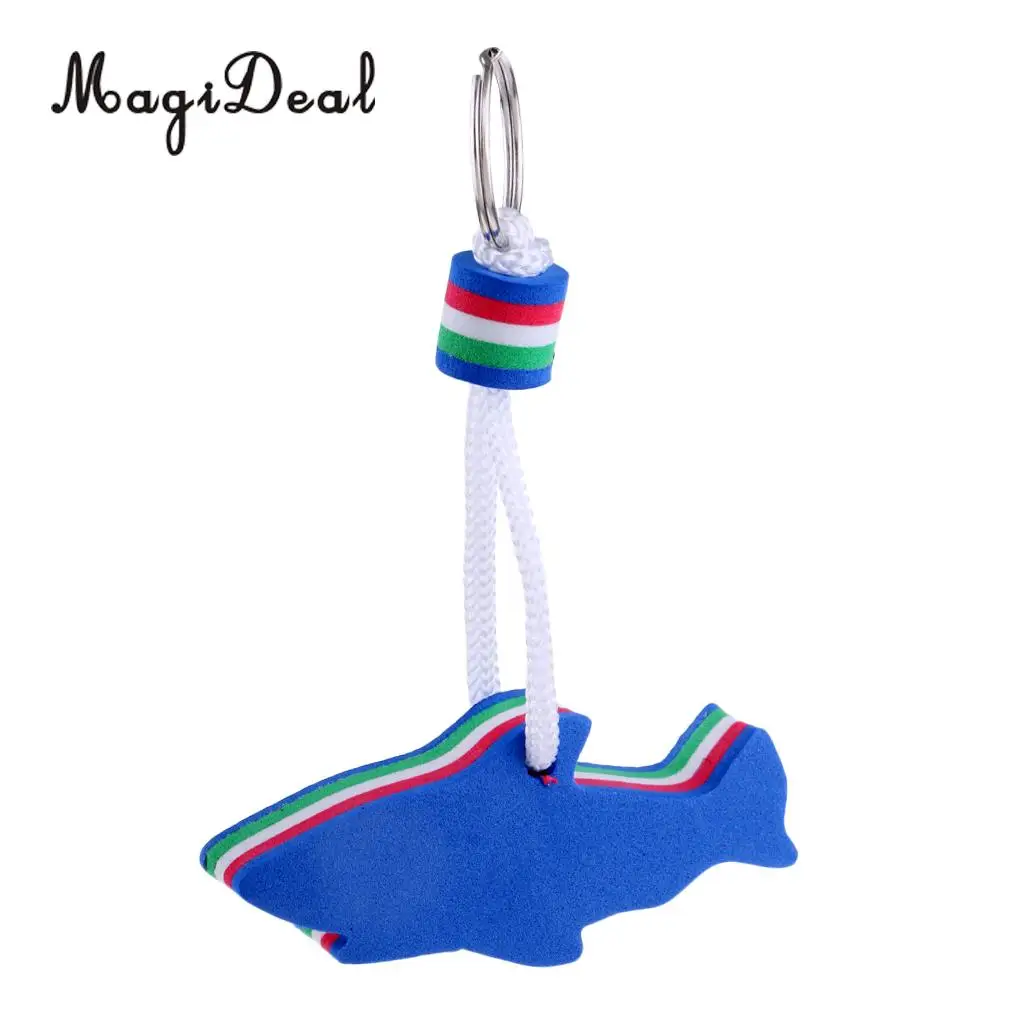 MagiDeal Lightweight Portable EVA Dolphin Shaped Water Floating Keyring Backpack Key Chain Water Sports Surf Swim Key Holder