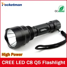 LED hunting Flashlight Torch Hight Power Cree Led Torch C8 Cree light lantern nitecore Waterproof For 1×18650