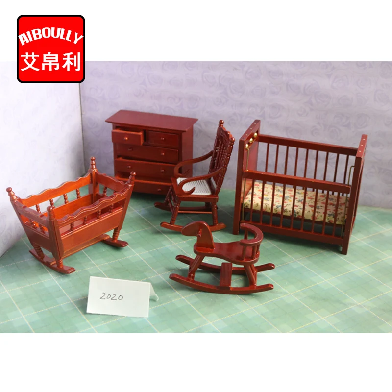 1:12 دمية أثاث غرفة الطفل الفراش مجموعة الاكسسوارات دمية منزل مصغرة مع مهد الأطفال هدية عيد 1:12 دمية أثاث غرفة الطفل الفراش مجموعة الاكسسوارات دمية منزل مصغرة مع مهد الأطفال هدية عيد