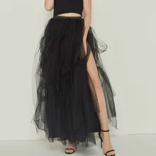 Корейские демисезонные эластичные короткие юбки с высокой талией для женщин Bohemi Женская юбка длинная сетчатая юбка женская пачка Y513