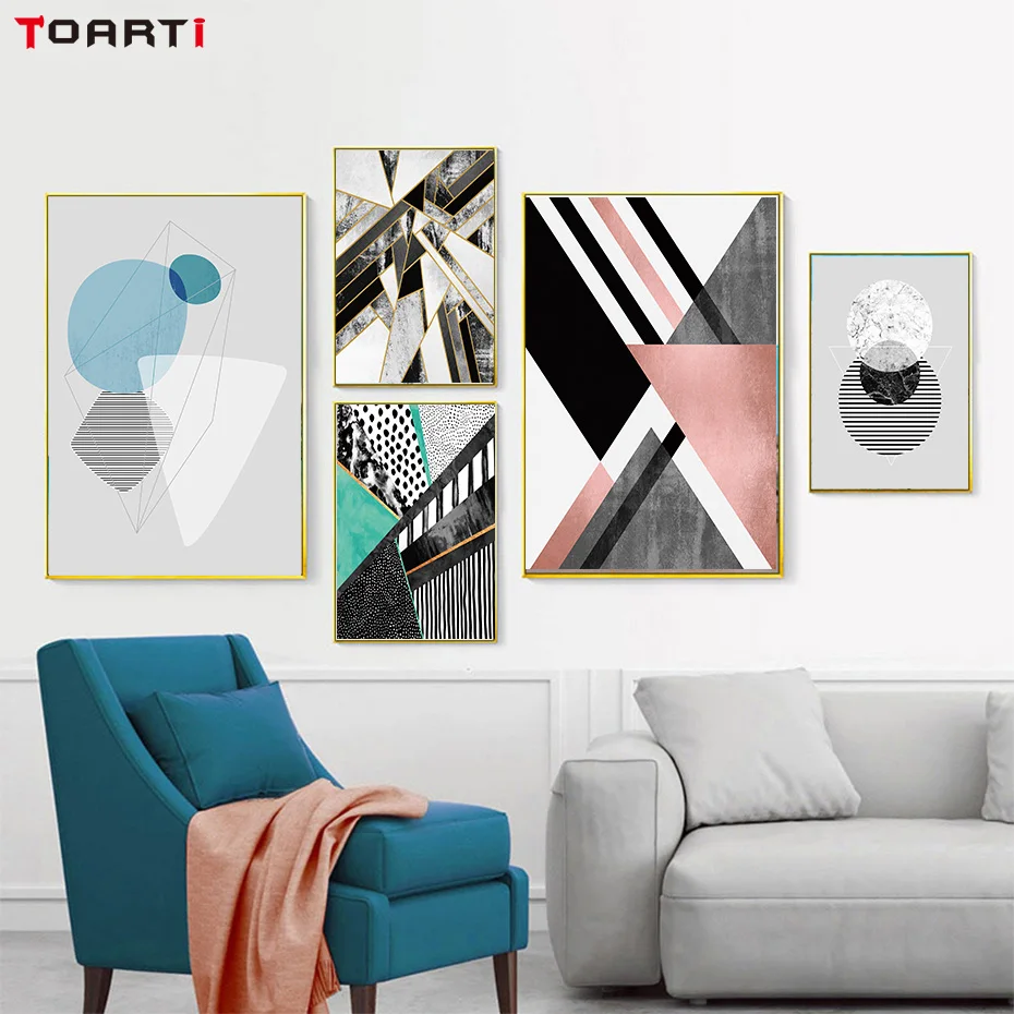 

Abstract Geometry Posters Prints Nordic Creative Canvas Colored Painting Living Room Bedroom Home Decor Modern Wall Art Picture