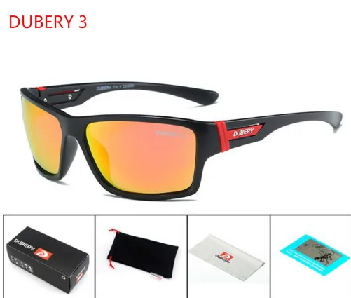 DUBERY, поляризационные солнцезащитные очки, мужские очки для вождения, мужские солнцезащитные очки для безопасности,, роскошные брендовые дизайнерские очки - Цвет линз: 3There are boxes.