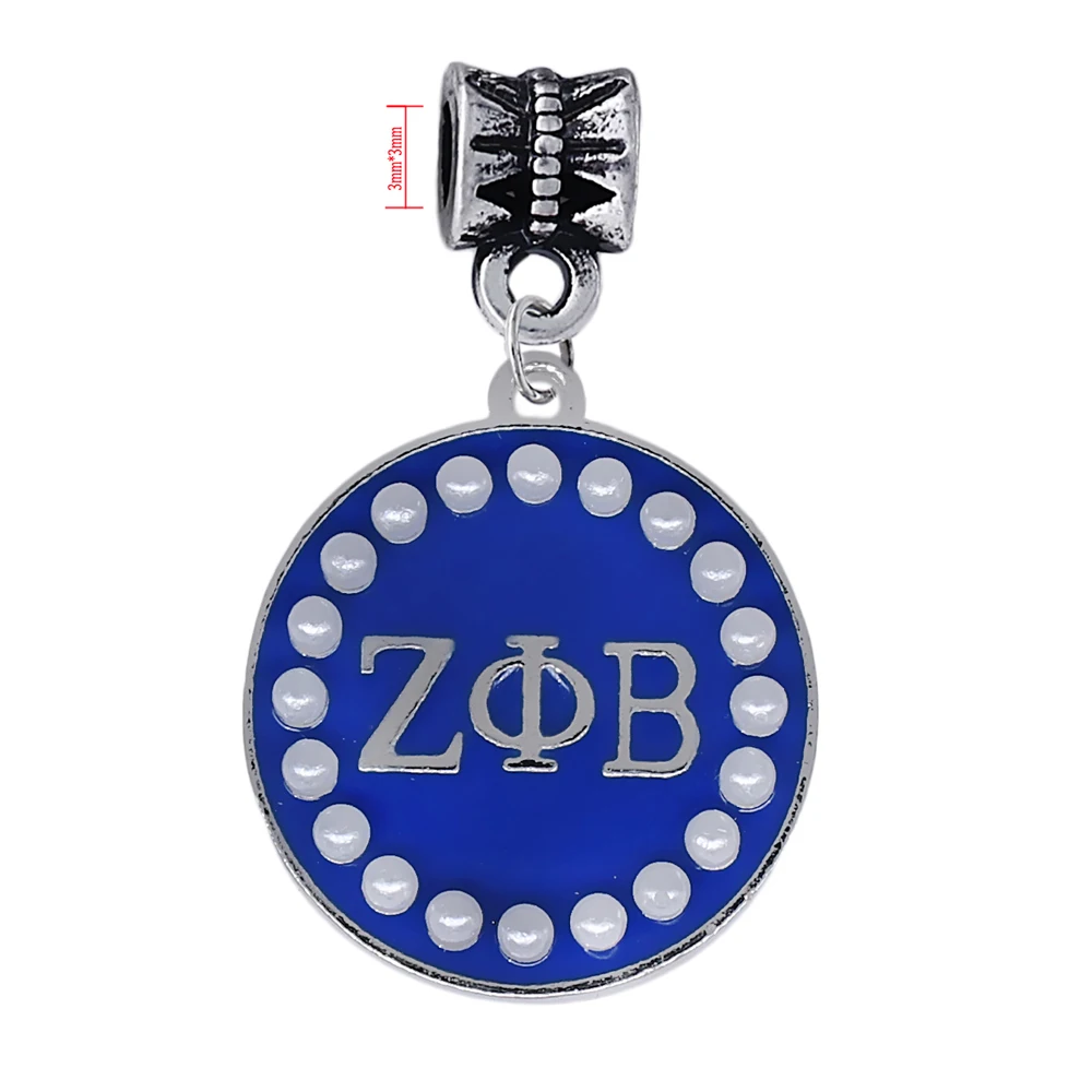 Новый дизайн эмалированная круглая металлическая этикетка ZETA PHI BETA жемчужная