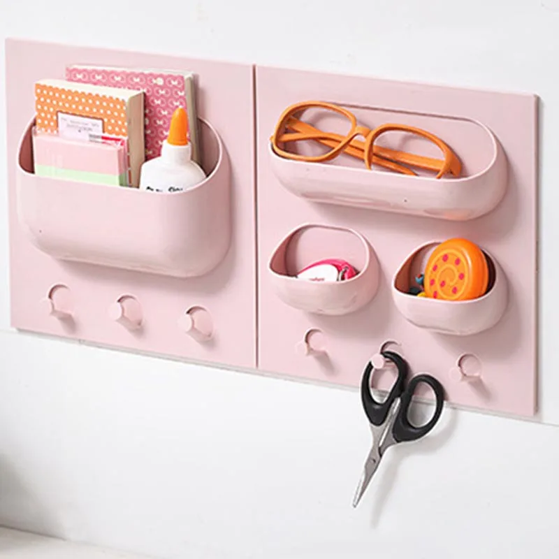 High quality Eco friendly Storage Shelf Plastic Adhesive Wall Stick