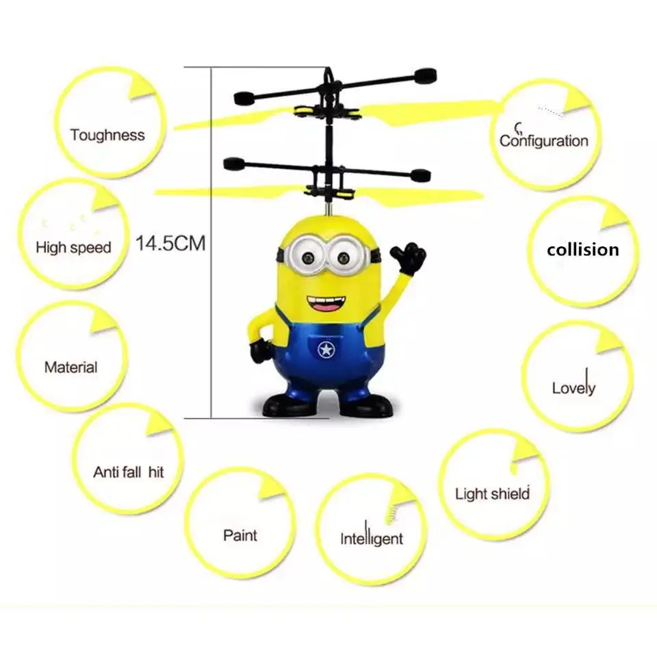 Mini RC Despicable Drone Minions Helicopter Quadcopter Drone Flying Sensory Toy For Kids