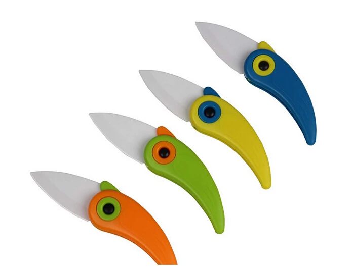 2015 Cute Bird Shape knife ceramic pocket Folding Vegetable Fruit Knife