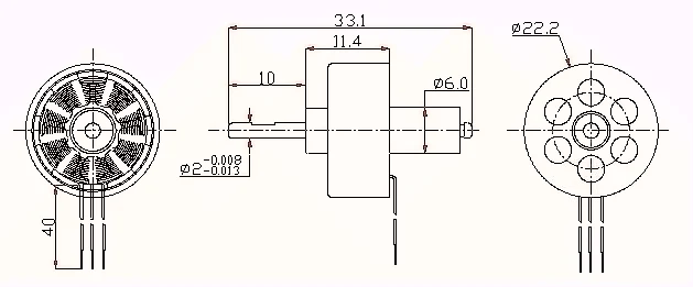 RC 16g 2211 1100KV 1300KV 1700KV 2300KV 3000KV 16 грамм бесщеточный двигатель для радиоуправляемого самолета