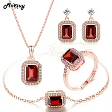 MoBuy Natural Gemstone 4pcs Jewelry Sets 100% 925 Sterling Silver For Women Wedding Gift Fine Garnet Jewelry V011EHNR MoBuy Natural Gemstone 4pcs Jewelry Sets 100% 925 Sterling Silver For Women Wedding Gift Fine Garnet Jewelry V011EHNR