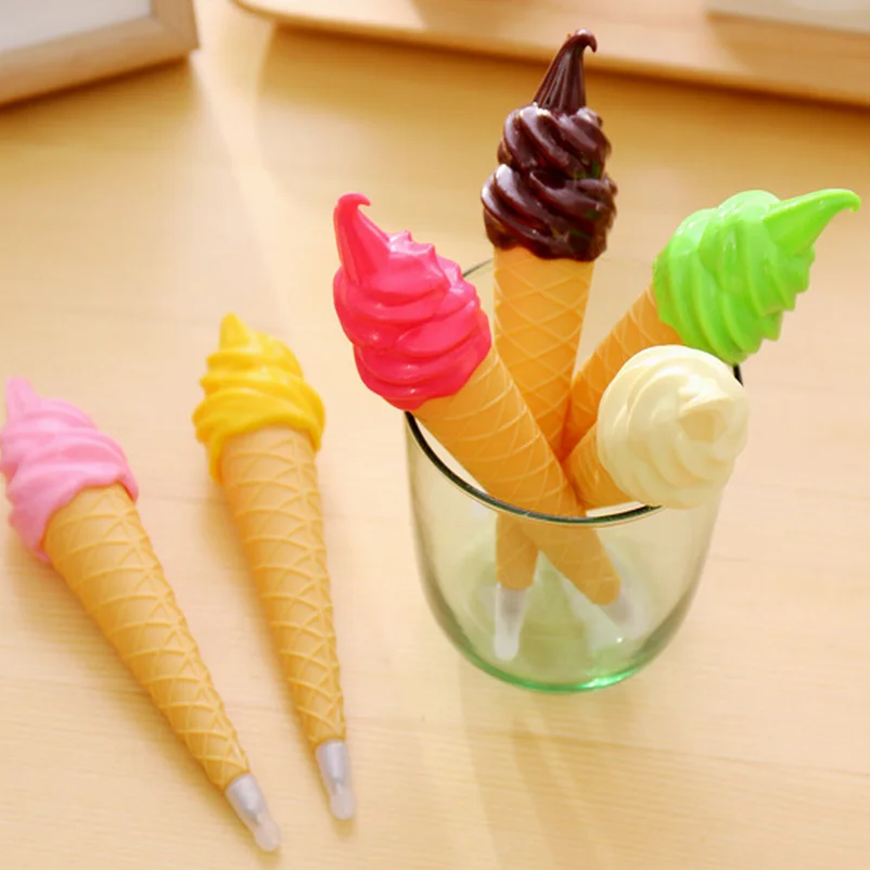 cheap DHL Free Shipping,Wholesale 800PC ballpoint pen homework fun Creative novelty ice cream ballpoint pens office stationery