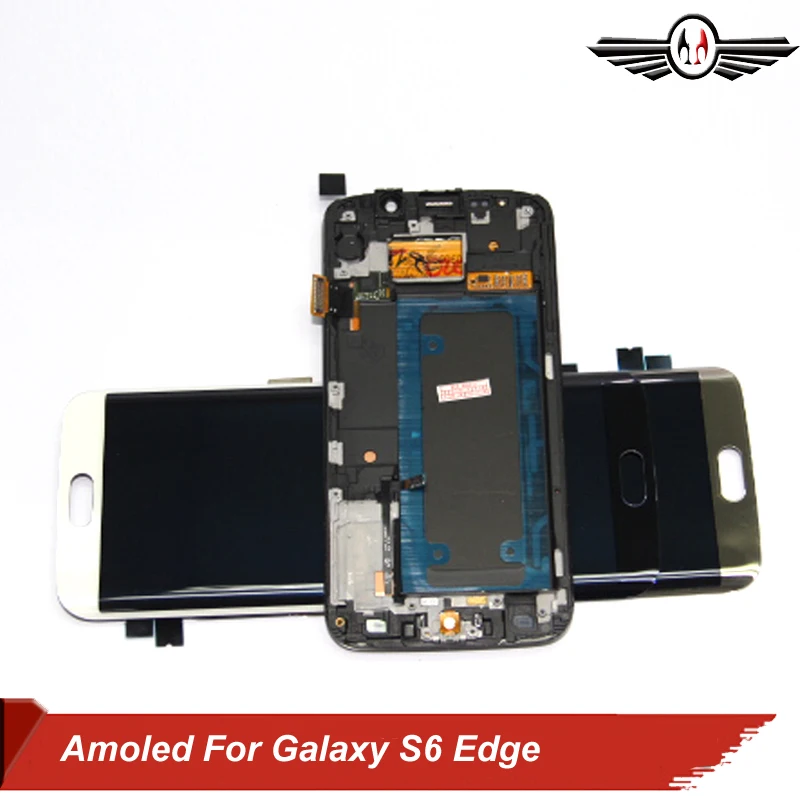 Для Samsung Galaxy S6 Edge LCD G925 G925F SM-G925F дисплей сенсорный экран дигитайзер в сборе с рамкой