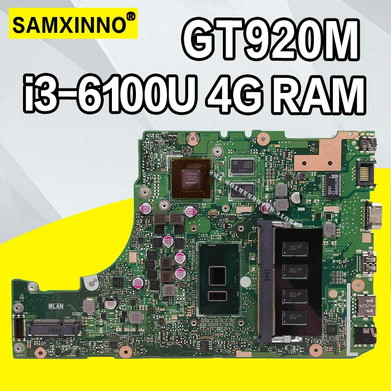 X302UJ с I3-6100 CPU 4 Гб RAM материнская плата для For Asus X302U X302UA ноутбука Rev 2 0 DDR4 4G X302UA-UJ