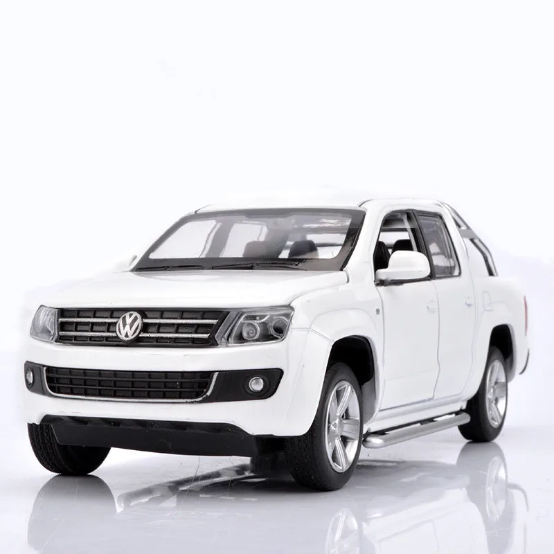 Моделирование 1:30 Amarok 4 Открытый пикап модель грузовика, металлический звук и свет обратно в детский подарок игрушка, модель автомобиля