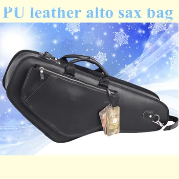 

Professional brand design portable durable luxury PU leather alto saxophone bags Eb sax soft case cover backpack shoulder straps