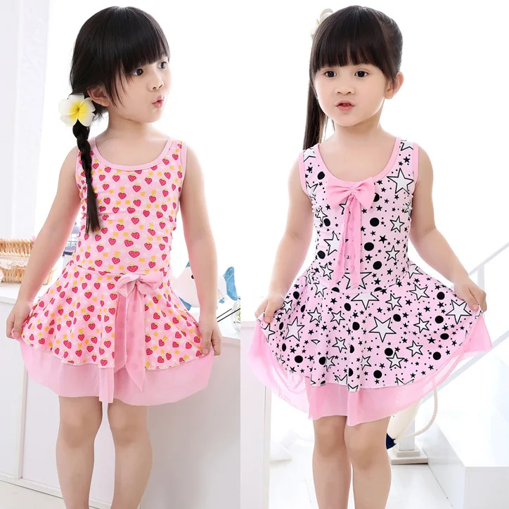 Aged 2 8T Skirt Swimwear For Girls Swimming Clothes Child Bathing Dress