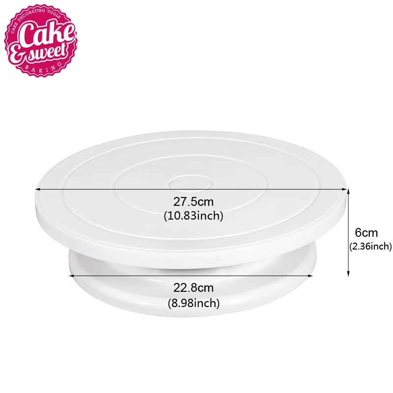  Cake Turntable Rotating Cake Decorating Turntable Stand Kitchen Display Stand Cake Swivel Plate Rev