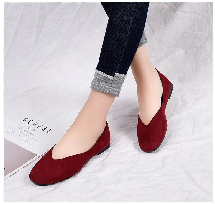 Новые женские модные офисные туфли из флока на плоской подошве с квадратным носком удобные слипоны в стиле ретро на плоской подошве 6 цветов размера плюс 35-42