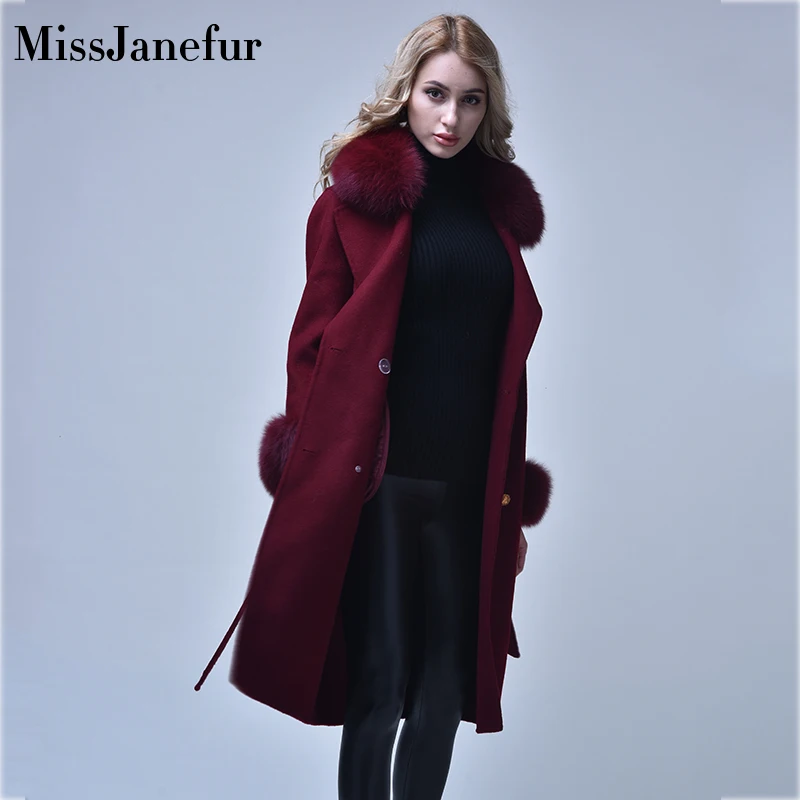 Для женщин Зимняя шерстяная одежда пальто Теплый 2019 Slim Fit Мода Повседневное
