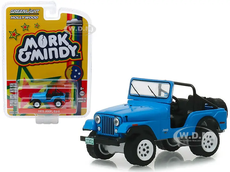 

GL 1:64 1972 JEEP CJ-5 BLUE alloy model Car Diecast Metal Toys Birthday Gift For Kids Boy