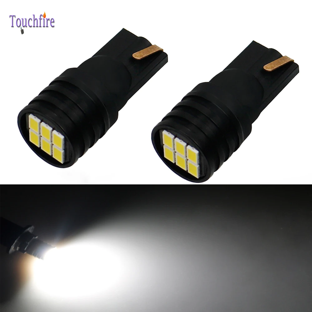 10 шт. автомобильные светодиодсветодиодный лампы T10 W5W 6SMD 194 168 Canbus 12 В|Сигнальная