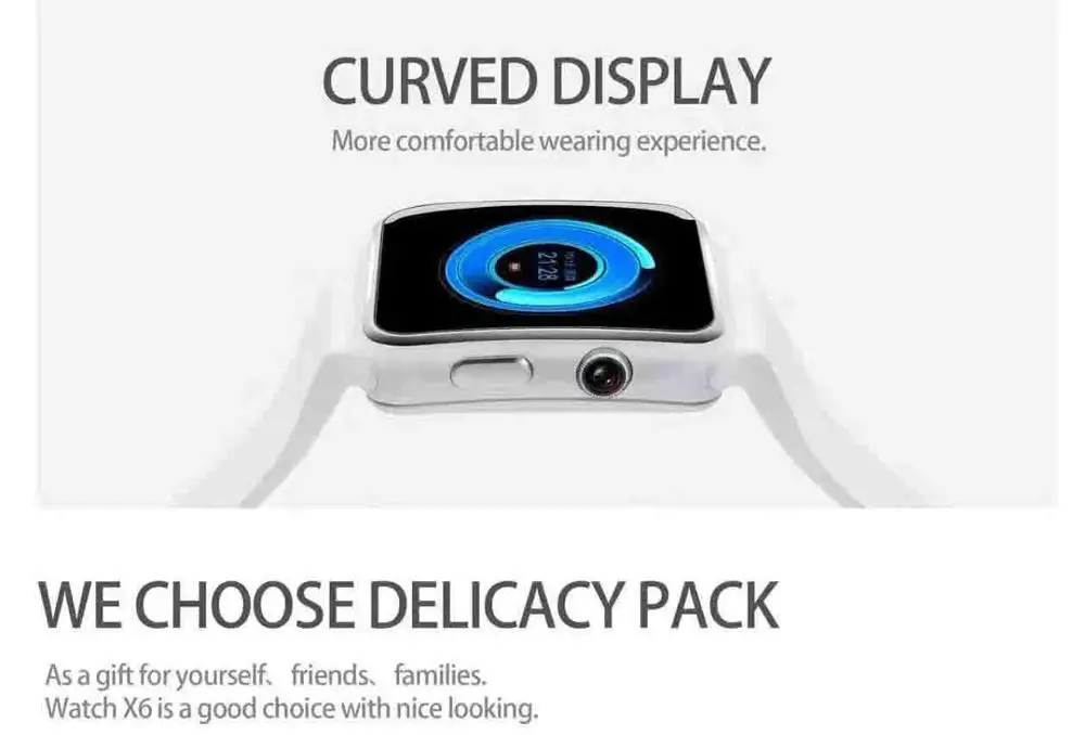

X6 Smart Watch high qualitySupport SIM TF CardCamera Smartwatch Bluetooth Dial Camera Touch Screen For iPhone Xiaomi Android IOS