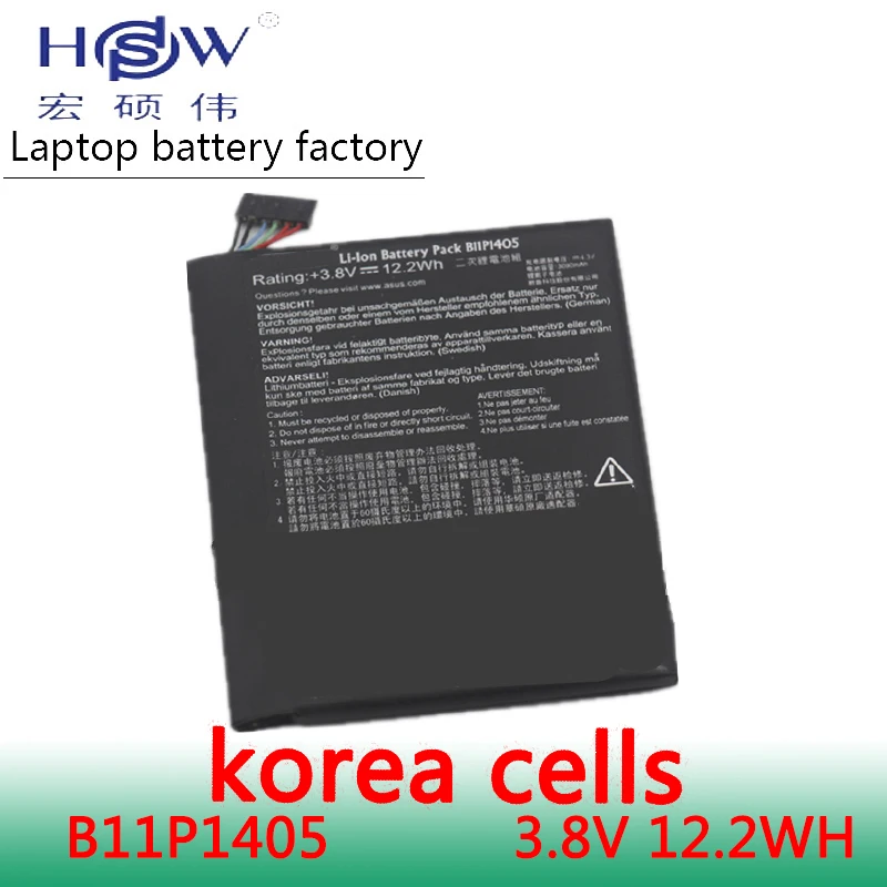 

Original battery 3.8V 12.2WH for asus MeMo pad 7 K01A ME170CX ME70CX B11P1405 battery