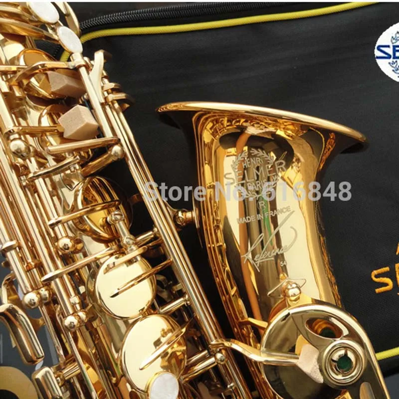 Saxophone Copy France Henri Selmer Musical Instruments Professional Alto Saxophone Reference 54 Electrophoresis Gold Hot Selling