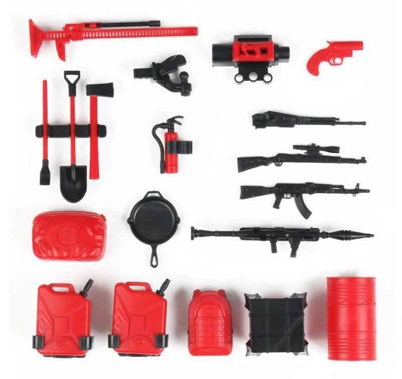 

Yak WPL Climbing Car Simulated Parts Decorative Acc Oil Tank Fire Extinguisher Winch Shovel Trailer Hook for 1/16 RC Car DIY