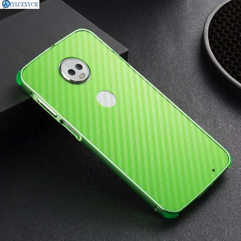 KIYLCZXYCM For Motorola Moto Z3 Play Case Aluminum Metal Frame Carbon