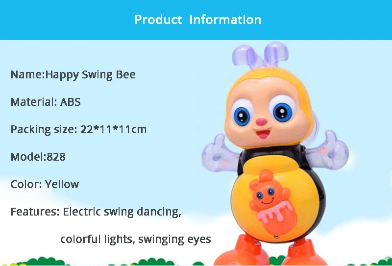 happy bee dancing swing